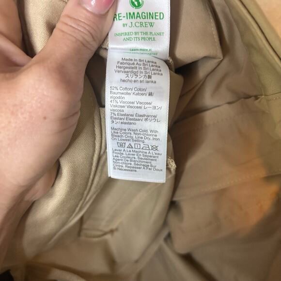 J.Crew Remy High Rise Wide-Leg Cropped Pants 4T Beige Work Trousers NWT - Picture 8 of 8